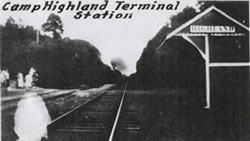 Camp Highland railroad stop